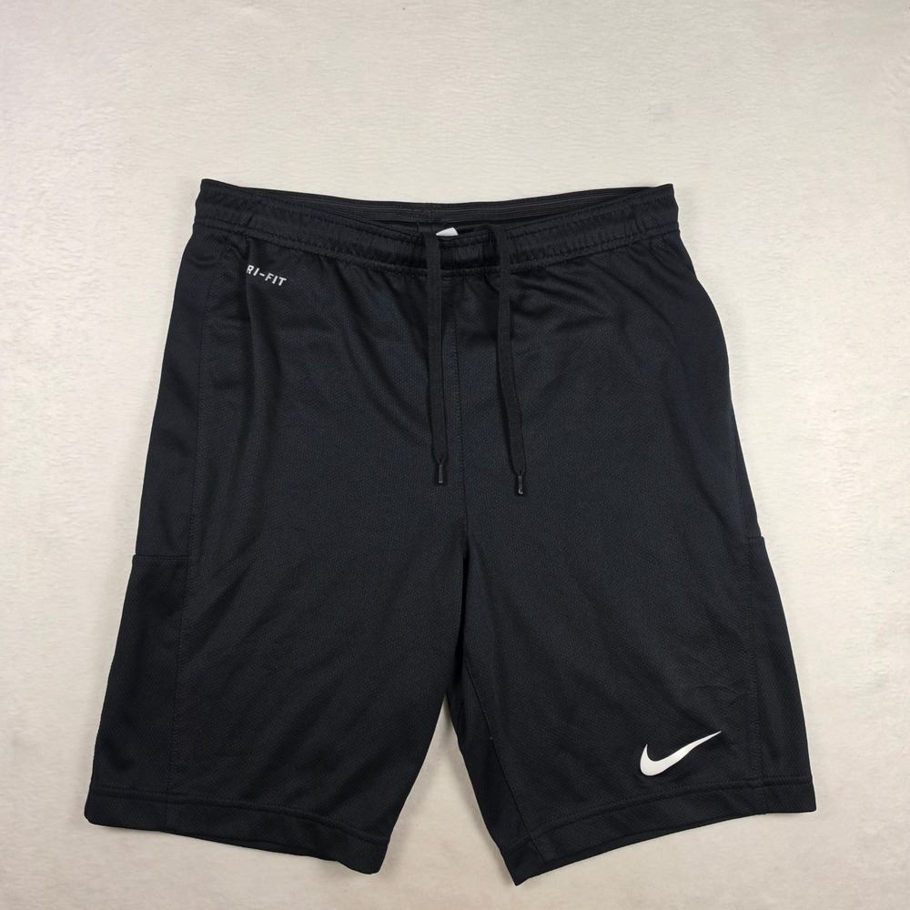 Nike Dri-FIT Mens Black Mesh Athletic Training Shorts Size Small Pocketed